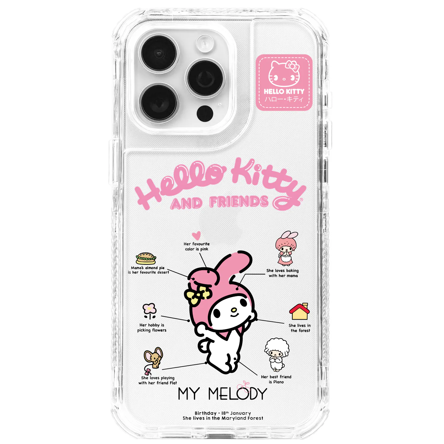 GC00000075-1 Case 360 Para iPhone Hello Kitty Melody - Image 1