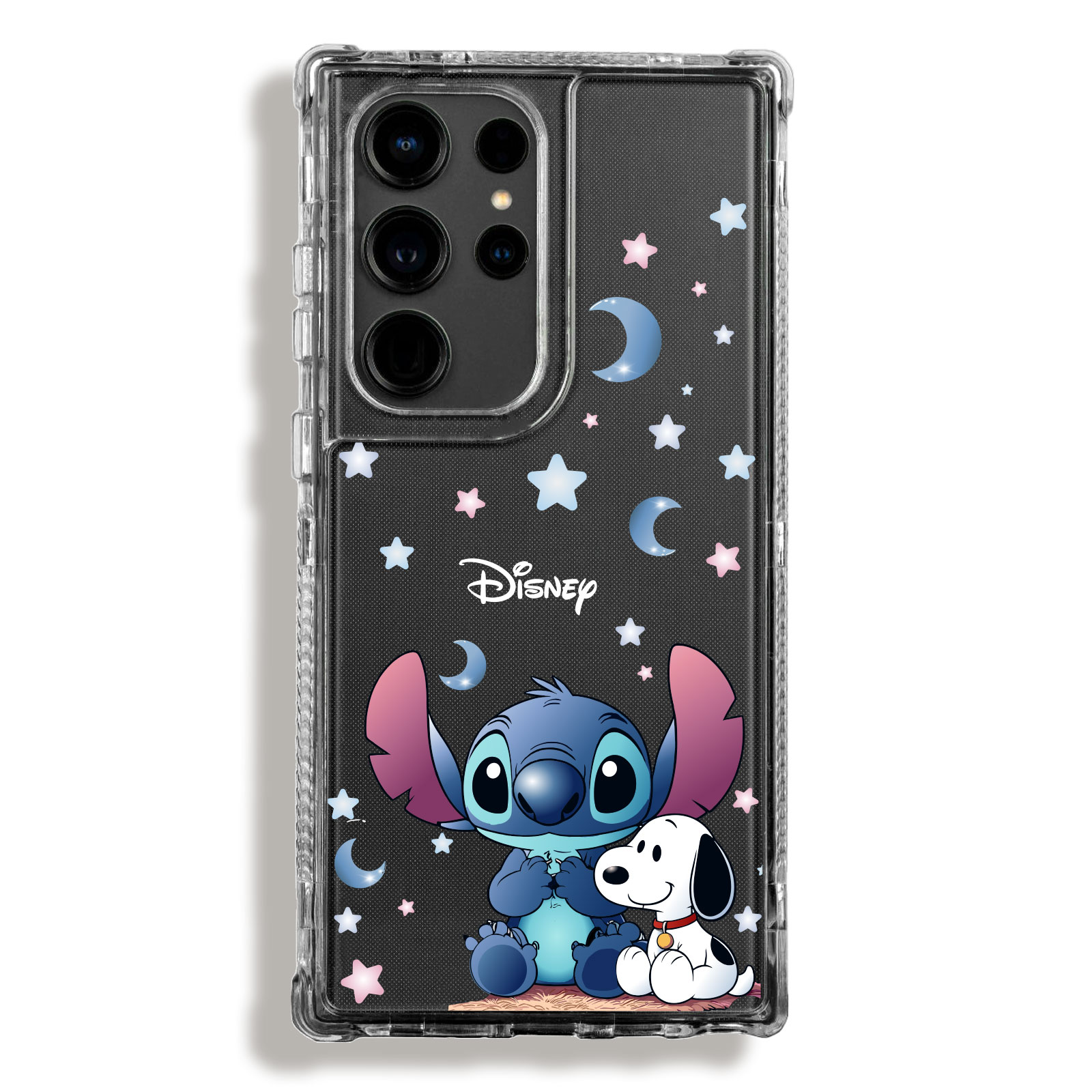 SM00000002 Case 360 Transparente Para Samsung Stitch & Snoopy - Image 1