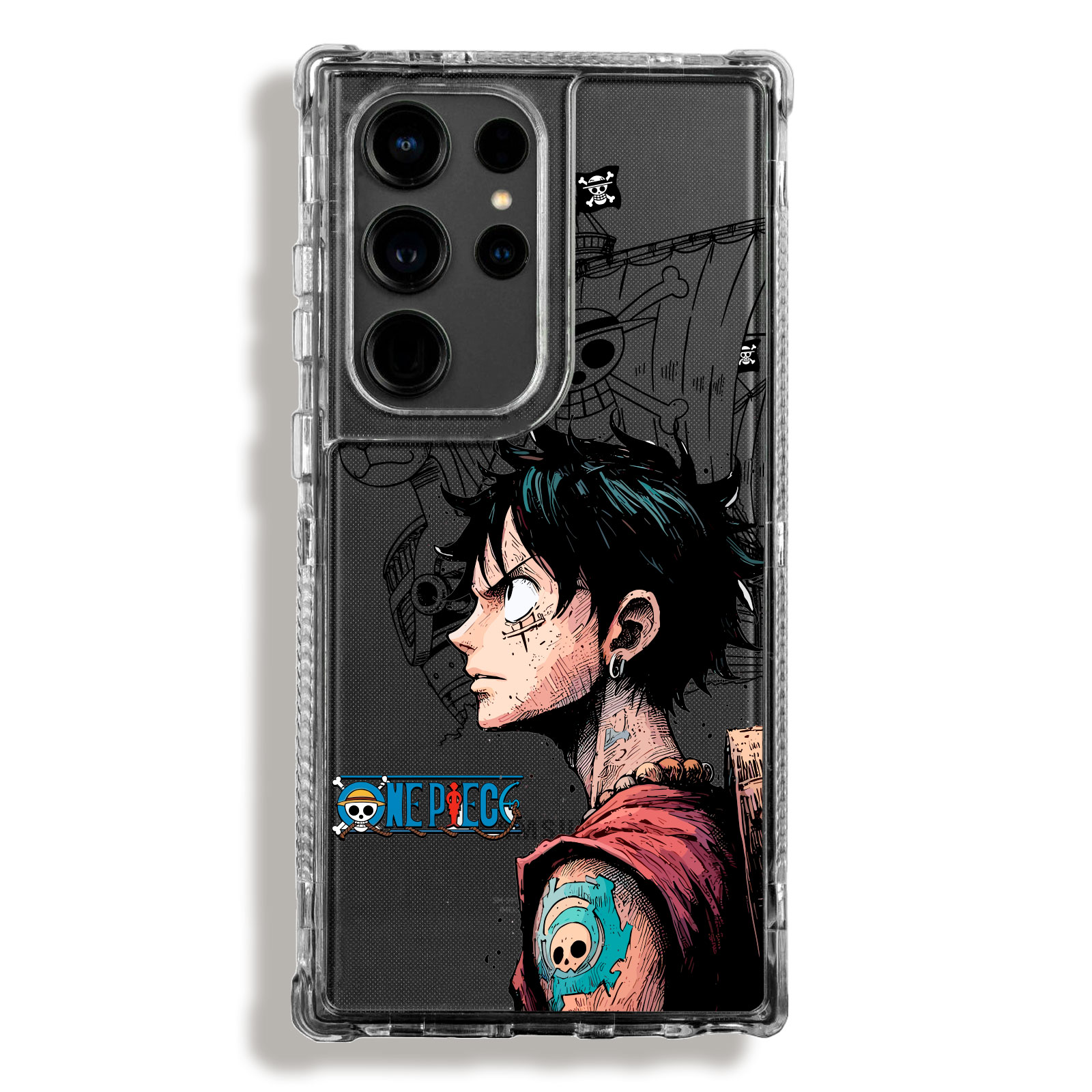 SM00000053 Case 360 Transparente Para Samsung One Piece Luffy - Image 1